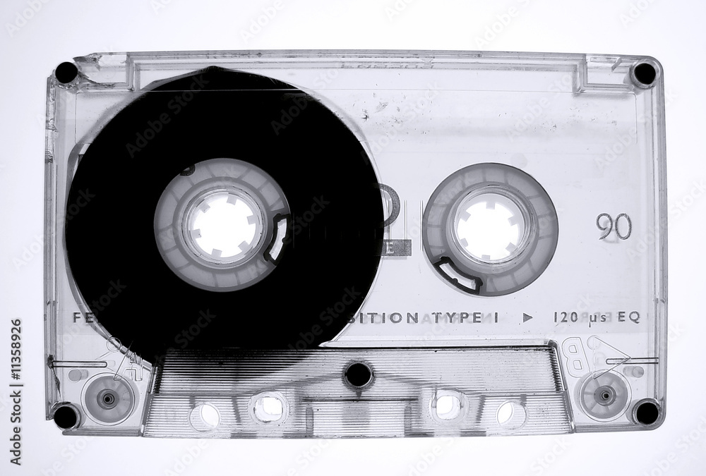 Fototapeta premium Audio tape cassette isolated