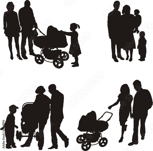 Young family (vector)