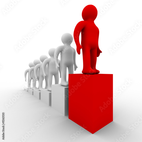 diagram of growth. 3D image. Isolated illustration