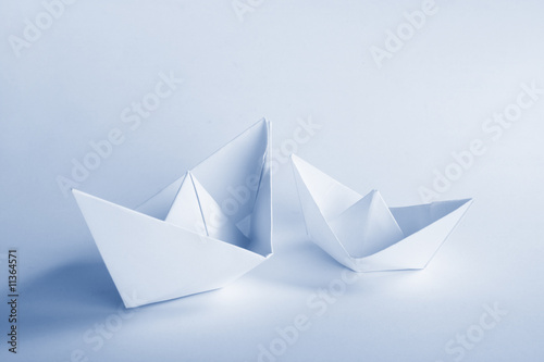 Blue Paper boat