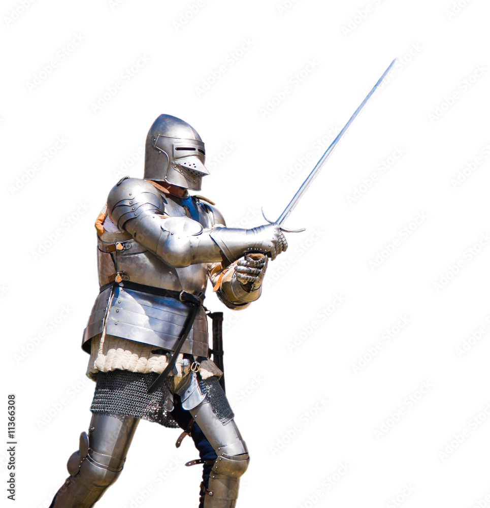 Armoured knight - obrazy, fototapety, plakaty 