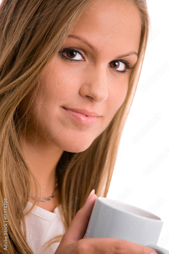 Young woman drinking coffe Young woman drinking coffe