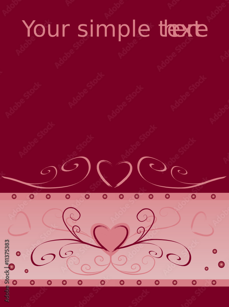A valentines background with hearts with room for text
