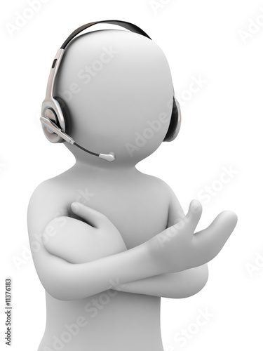 3d person with headset
