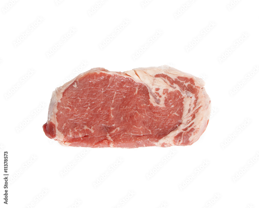 top view of a rib eye steak