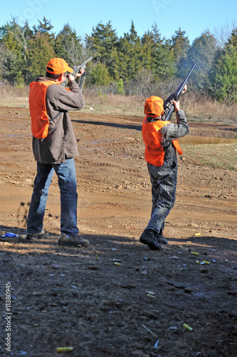 Father and son hunting