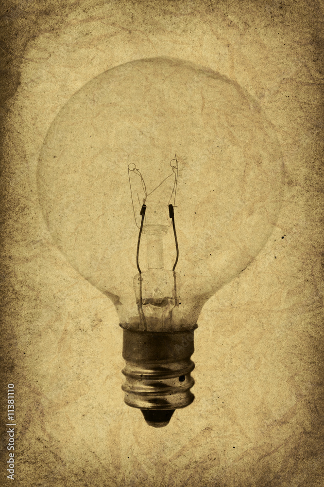 Fotografie Vintage Light Bulb Illustration