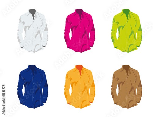 Chemises manches longues - différents coloris