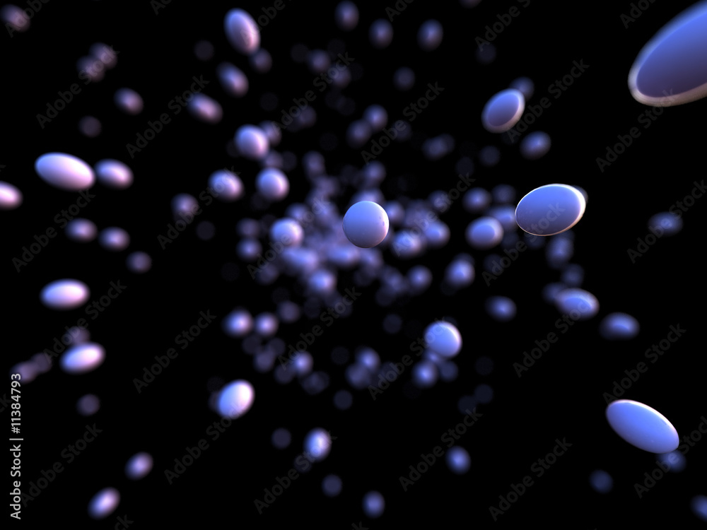 Micro universe of violet ellipses in dark medium Micro universe of violet ellipses in dark medium
