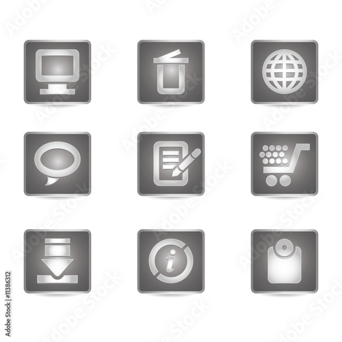 Gray Icon Set - Website & Internet  2 © Eoseye