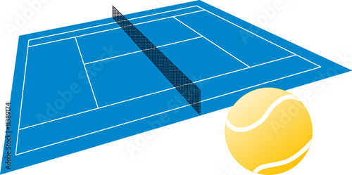 Tennisplatz mit Ball