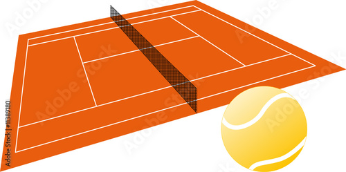 Tennisplatz mit Ball