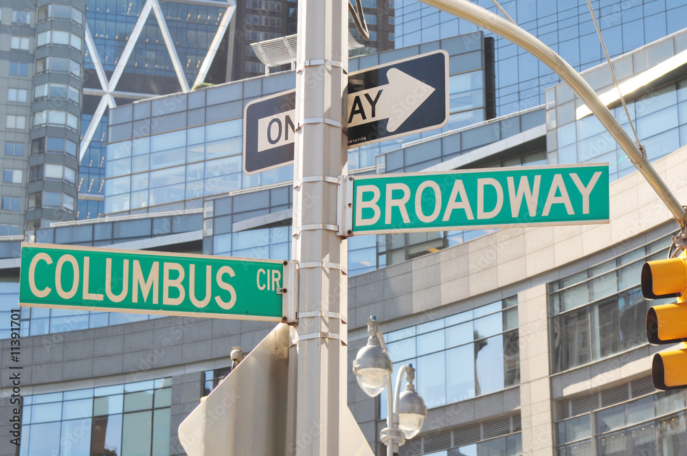 Obraz premium Broadway & Columbus Circle