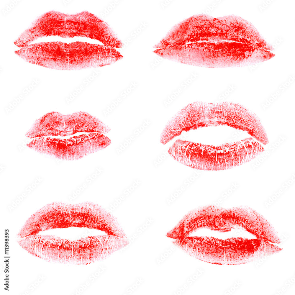Fototapeta premium Print of lipstick red