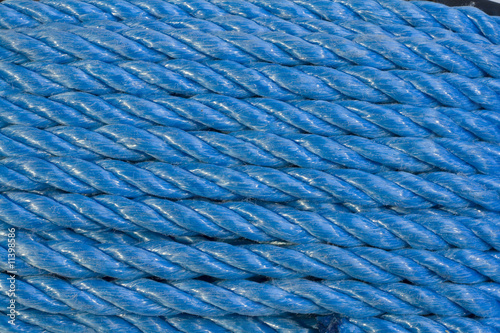 Coiled Blue Nylon Rope background