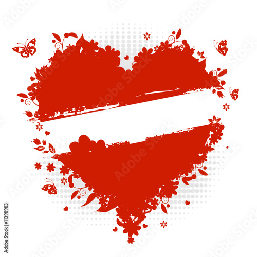 Floral heart shape for your design