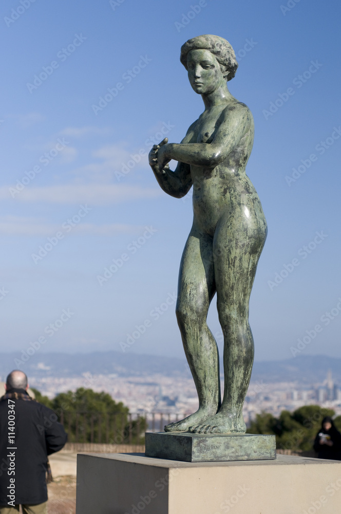 Naklejka premium Statue of Naked Woman