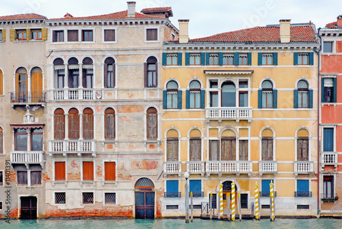 Italy, Venice buildings on the grand canal in Cannaregio area