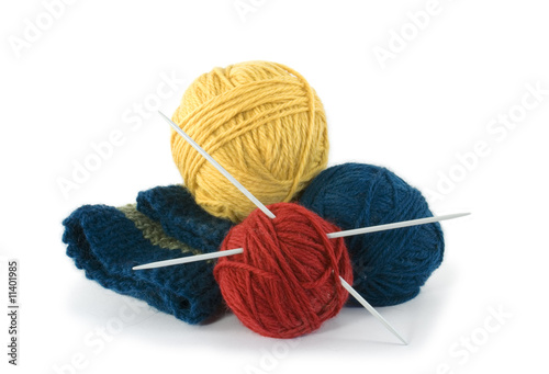Photos yarn and knitting needle