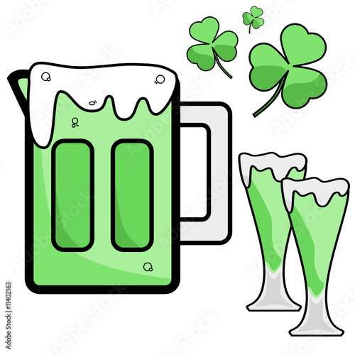 St. Patrick's Day green beer