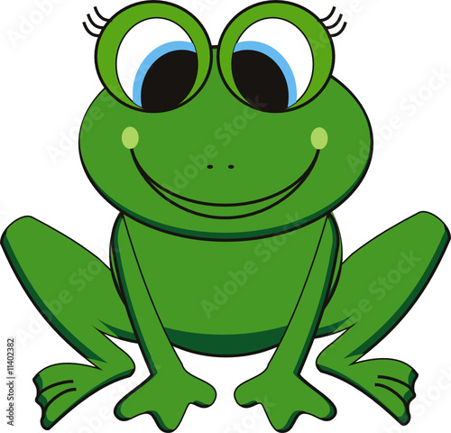 vector illustration of  happy frog