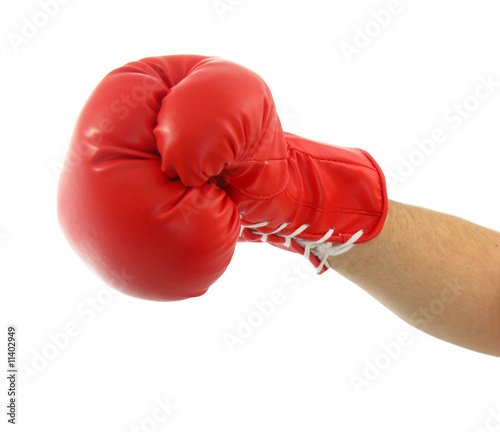 Punch with red boxing glove