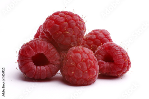 Fresh organic raspberries