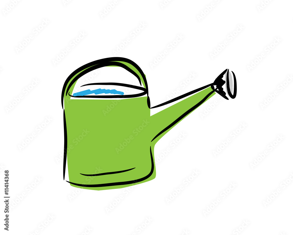 Gießkanne illustriert Stock Illustration | Adobe Stock