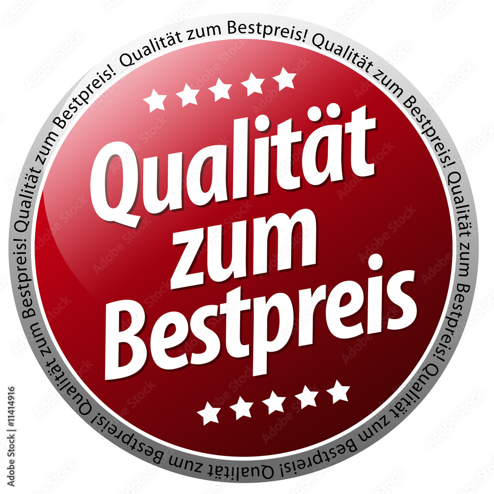 Qualität Button Bestpreis StockIllustration Adobe Stock