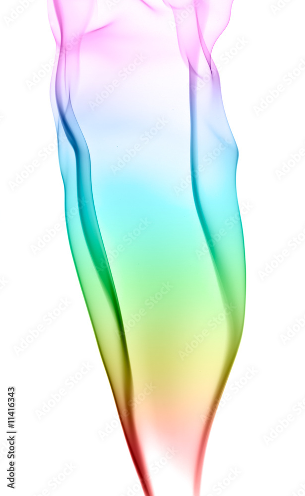 Colored smoke isolated on white Colored smoke isolated on white