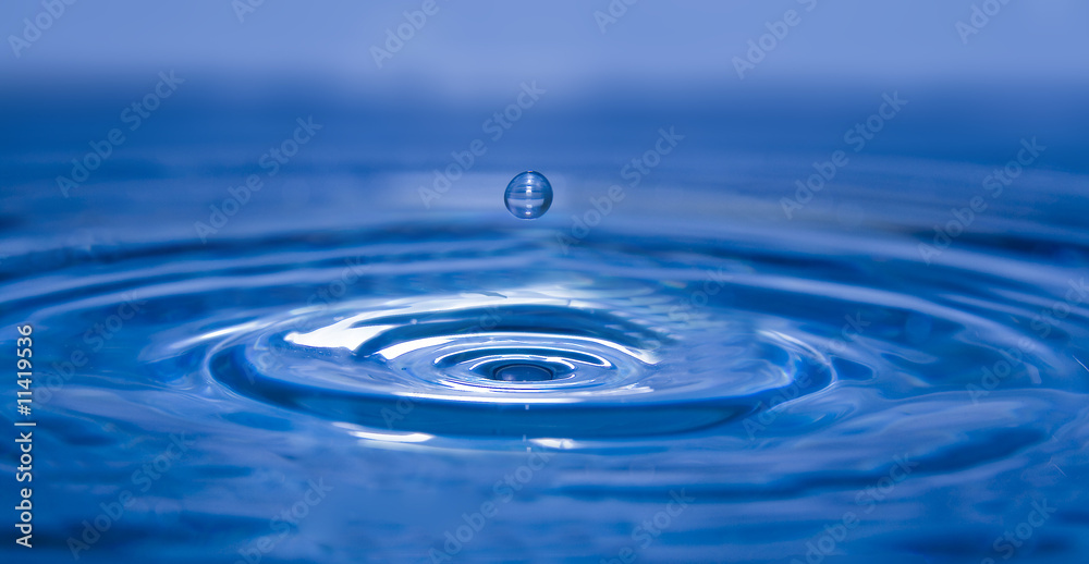 Water splash with drop Water splash with drop