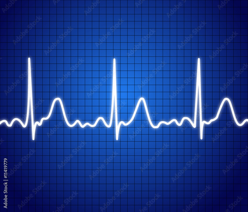 Naklejka premium Illustration of electrical activity of the human