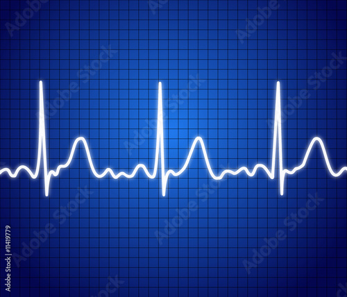 Illustration of electrical activity of the human