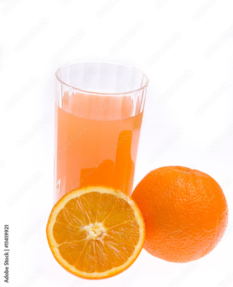 Oranges with glass Oranges with glass
