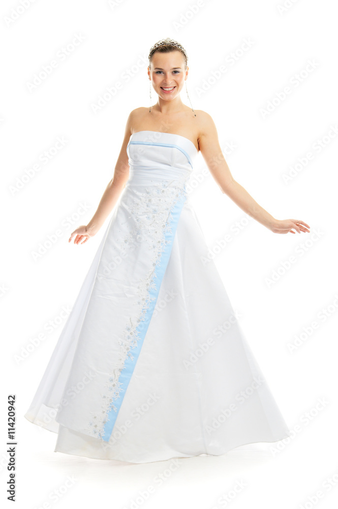 girl in white gown