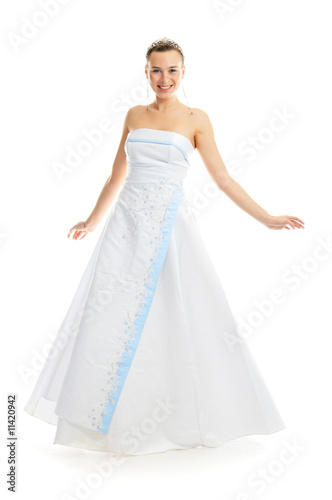 girl in white gown
