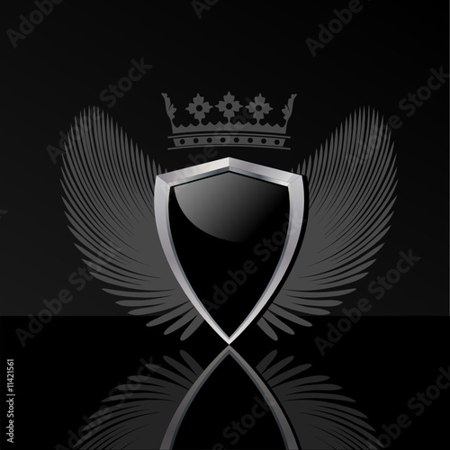 Black heralidc shield