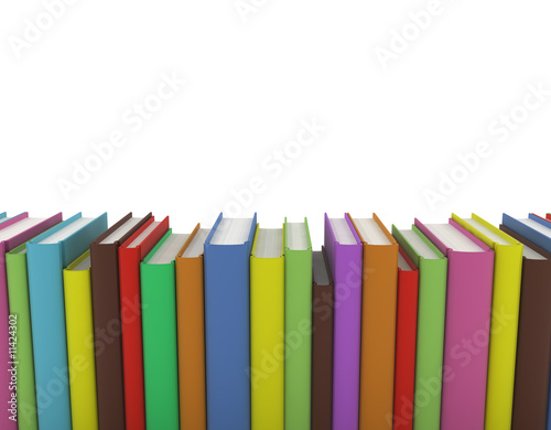 Row of Books. Digitally generated image.
