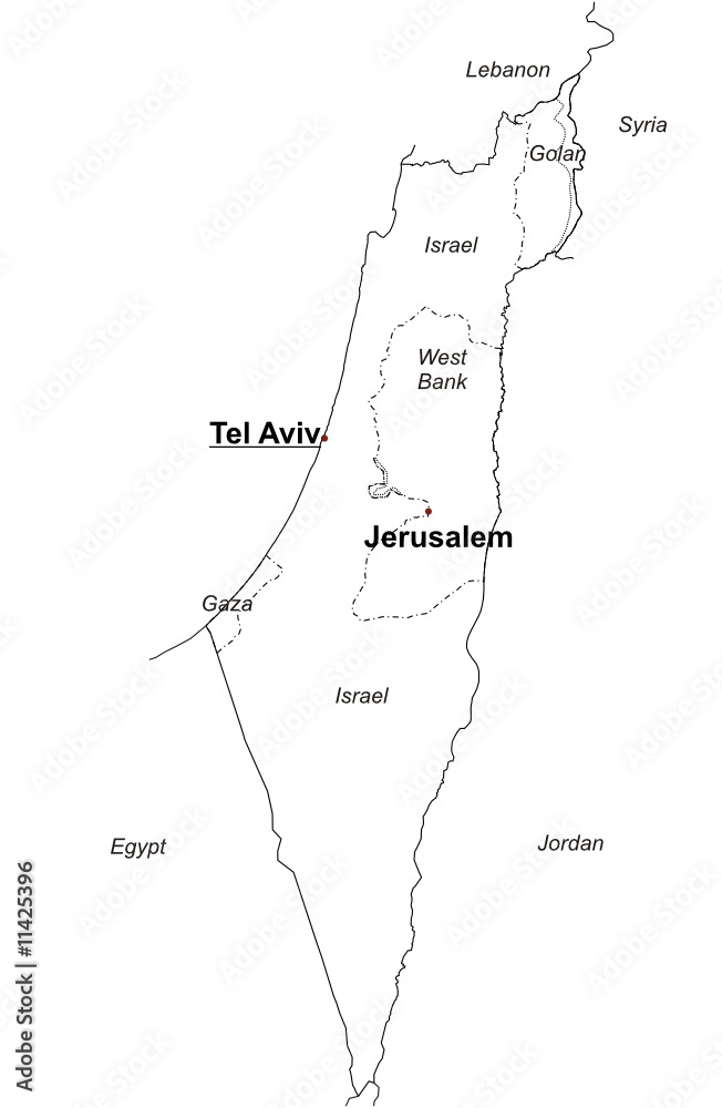 Karte von Nahost / Map of Middle East