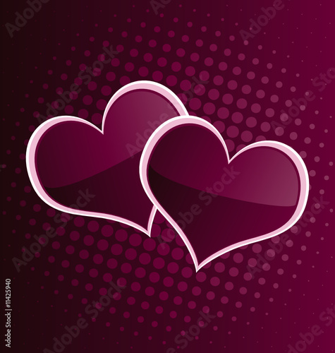 Valentine wine hearts