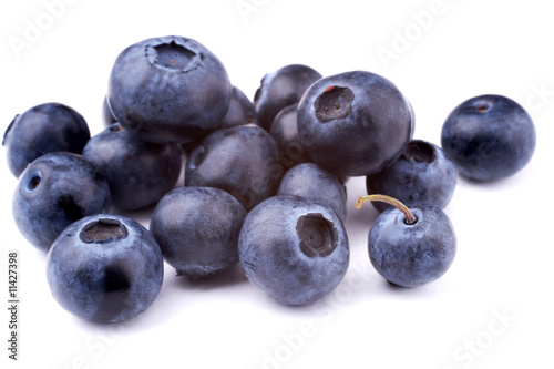 Canvas Print Blueberries isolated on a white