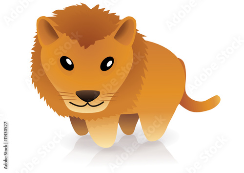 Lion souriant (reflet)
