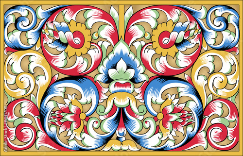 Frarment of drawing orthodoxy pattern
