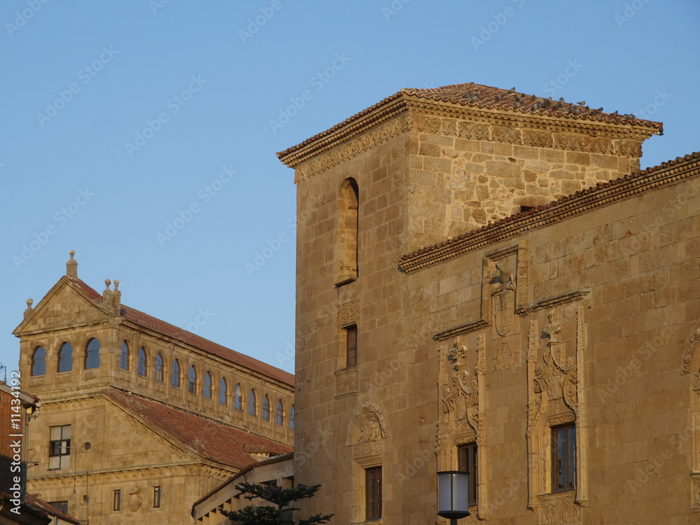 Atardecer en invierno en la Universidad Pontificia de Salamanca