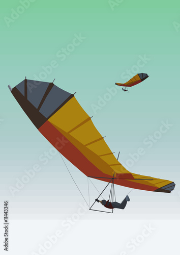 Flight on a hang-glider