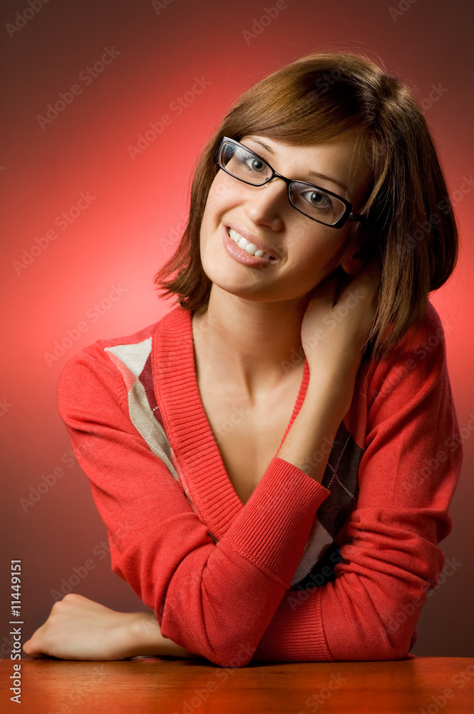 Beautiful redhead woman close-up portrait Beautiful redhead woman close-up portrait