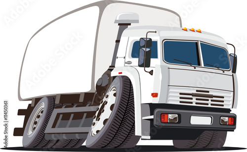 Vector cartoon delivery / cargo truck