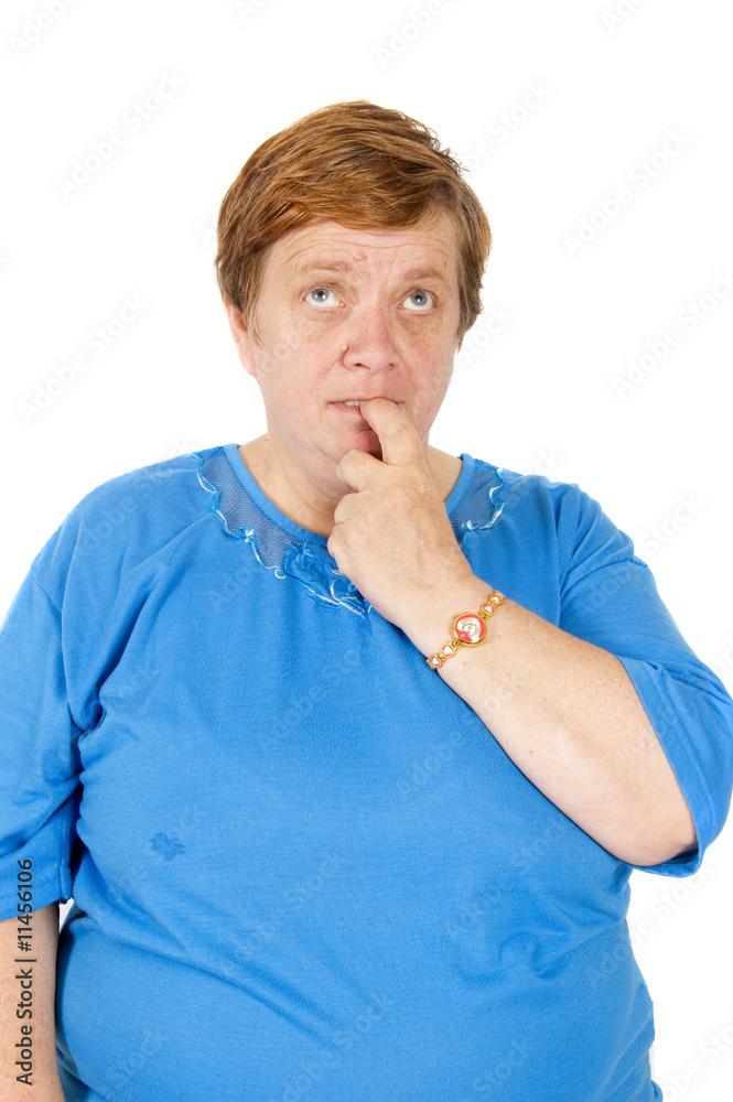 elderly woman doesnt know the answer elderly woman doesnt know the answer
