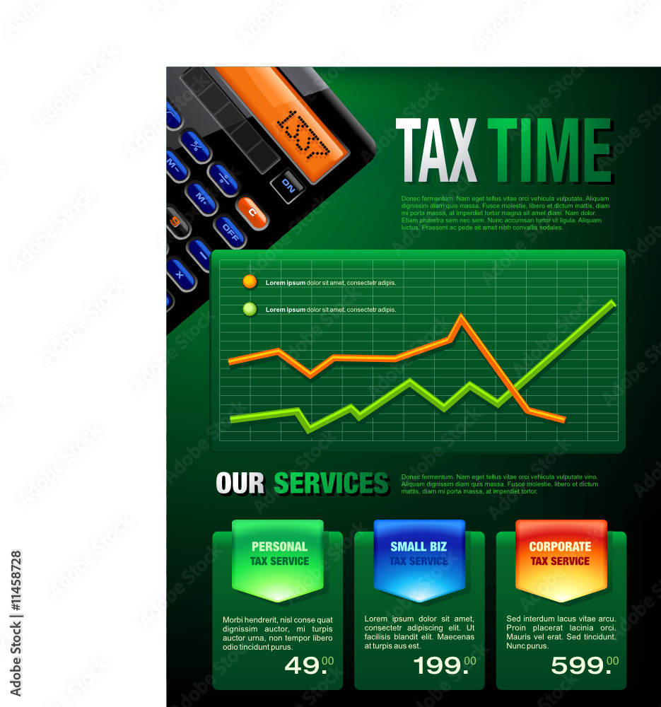 Obraz premium Tax Services Brochure