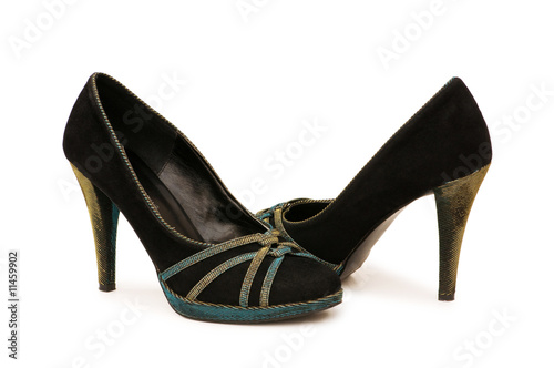 Woman shoes isolated on the white background